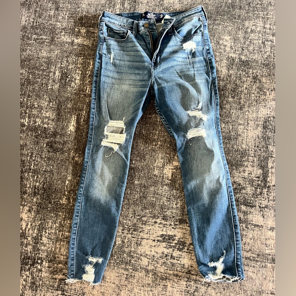 Hollister high rise crop super skinny jeans